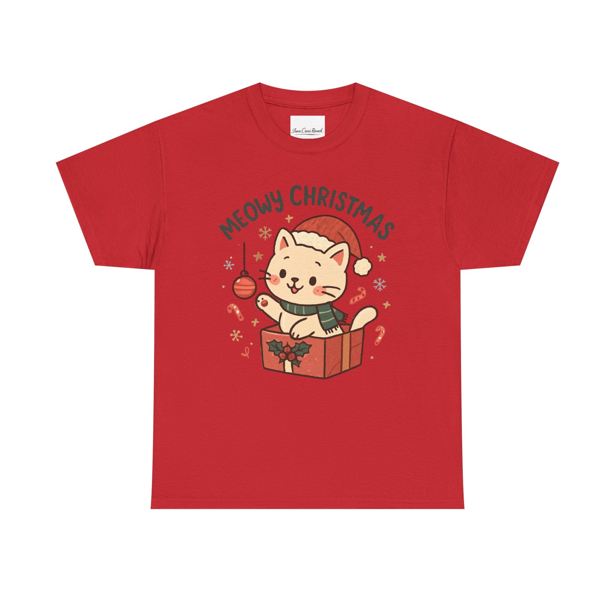 Meowy Christmas Cat Tee