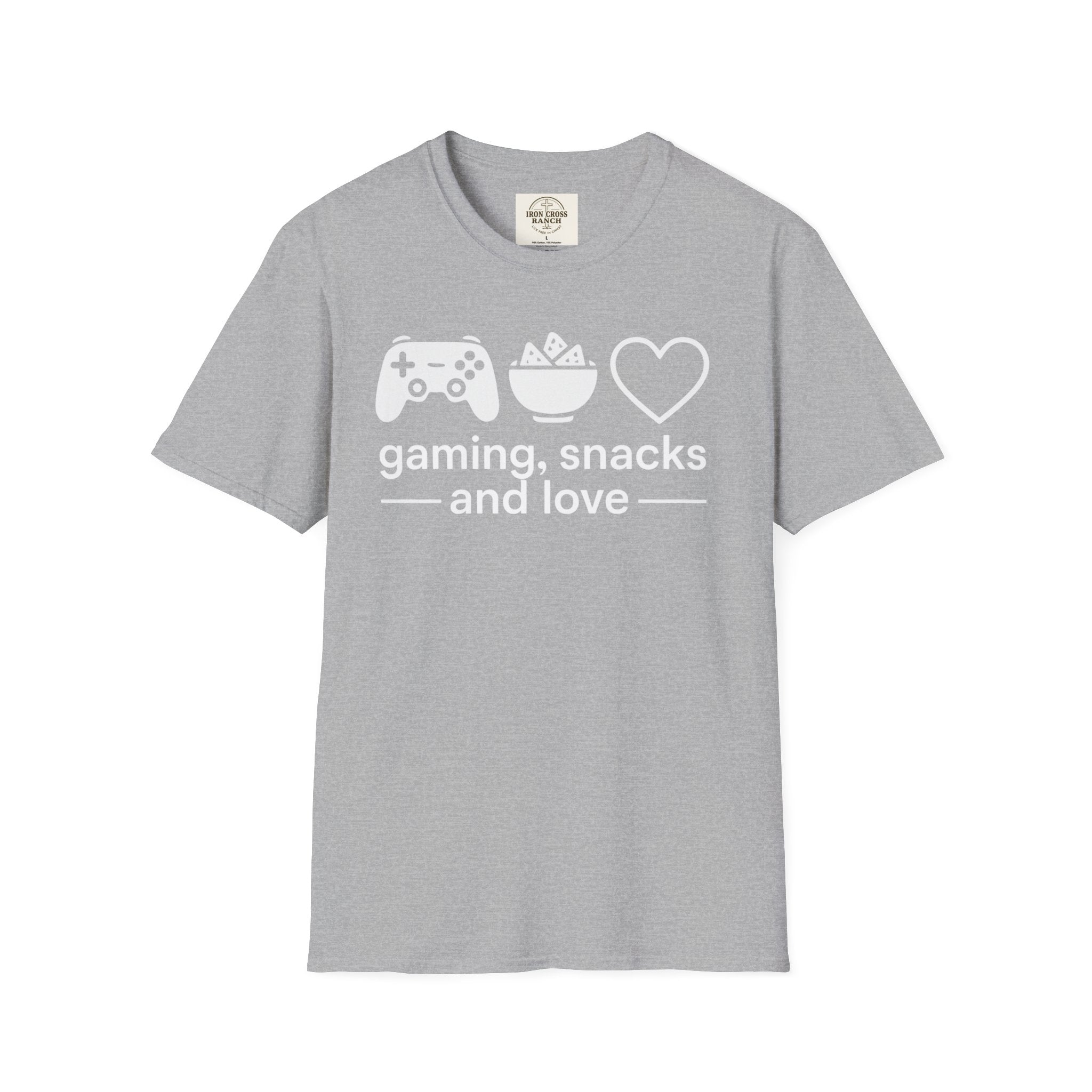 Gaming, Snacks and Love, Gamer T-shirt