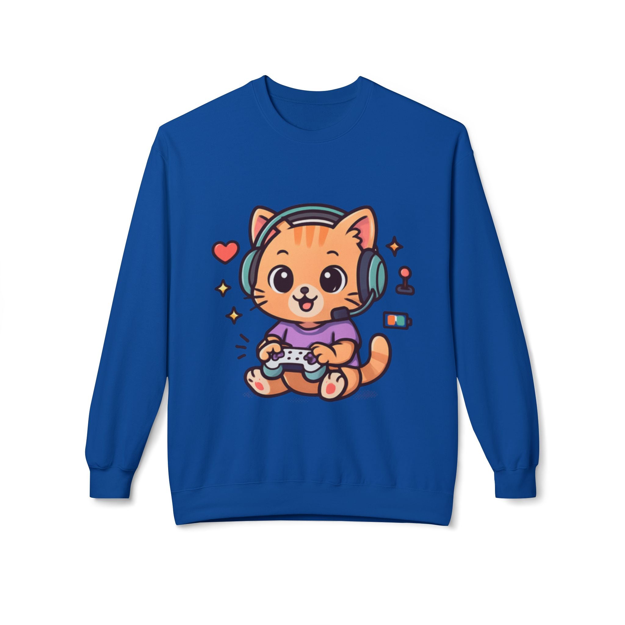 Playful Gamer Cat -Sweatshirt