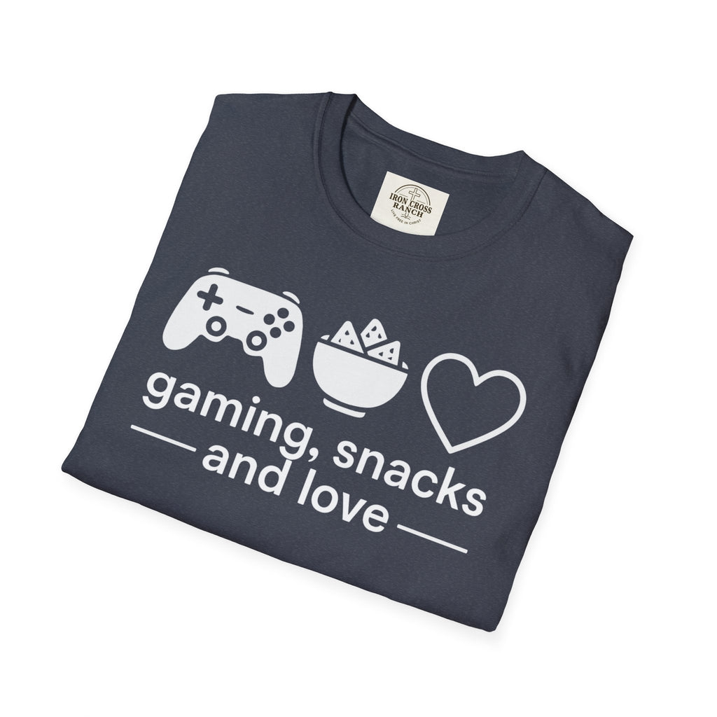 Gaming, Snacks and Love, Gamer T-shirt
