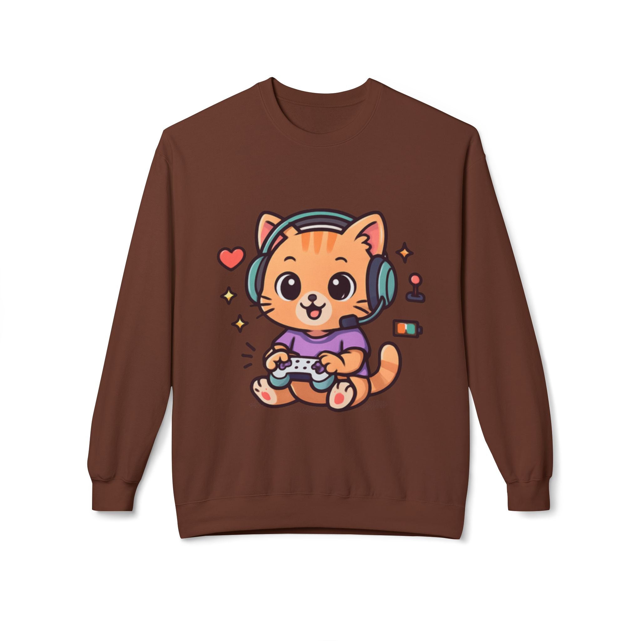 Playful Gamer Cat -Sweatshirt