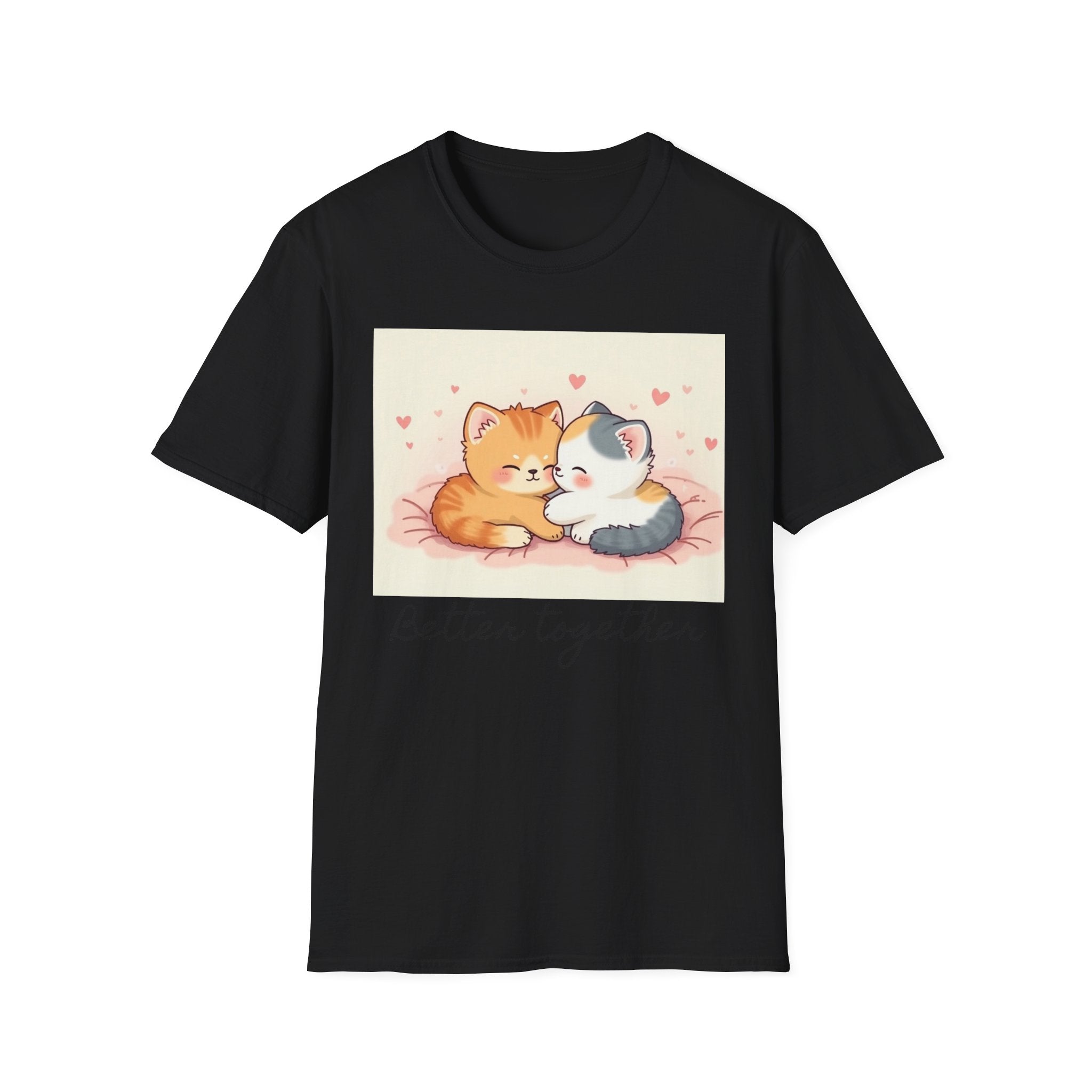 Cute Better Together Kitten T-Shirt, Cat Lover Graphic Tee, Matching Couple Shirt, Animal Print Top, Funny Pet Owner Gift