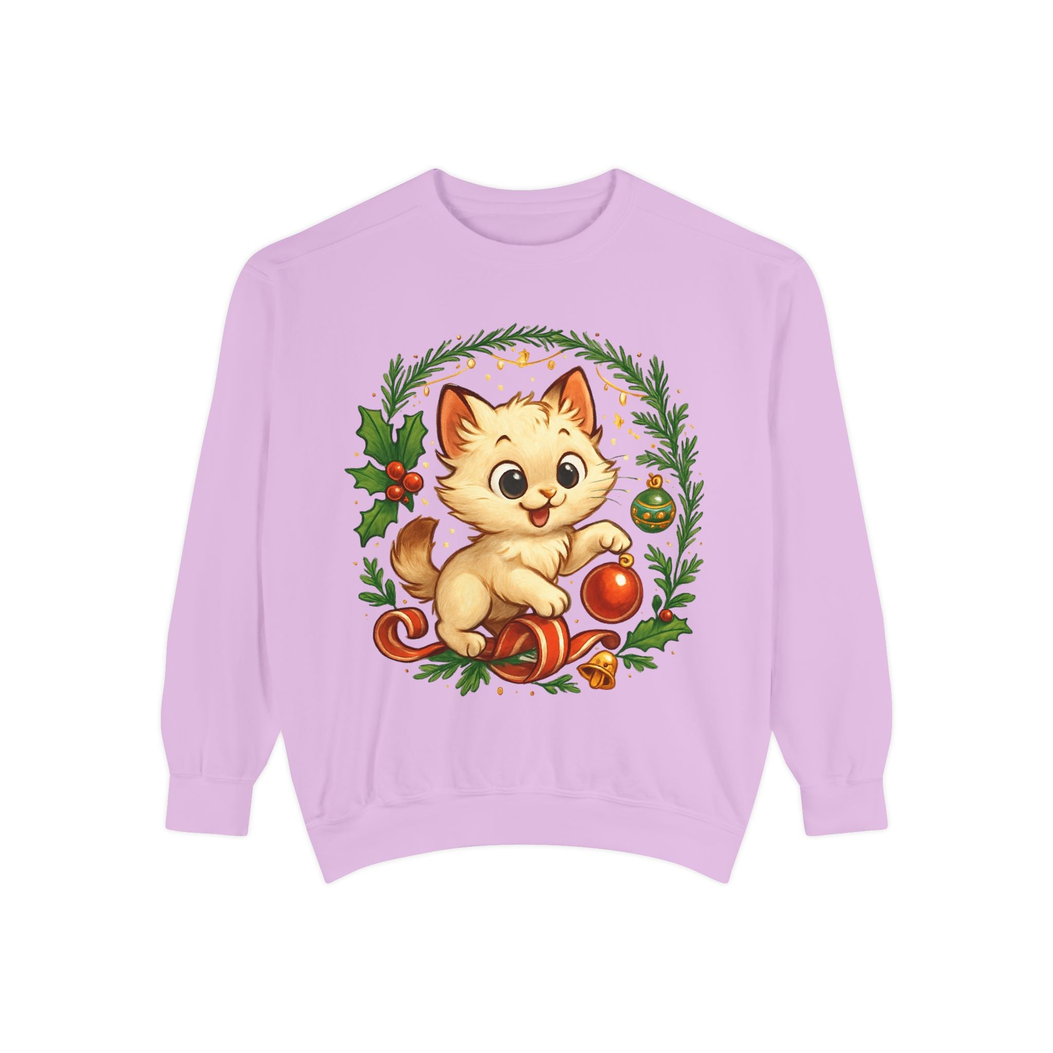 Adorable Cat, Christmas -Sweatshirt