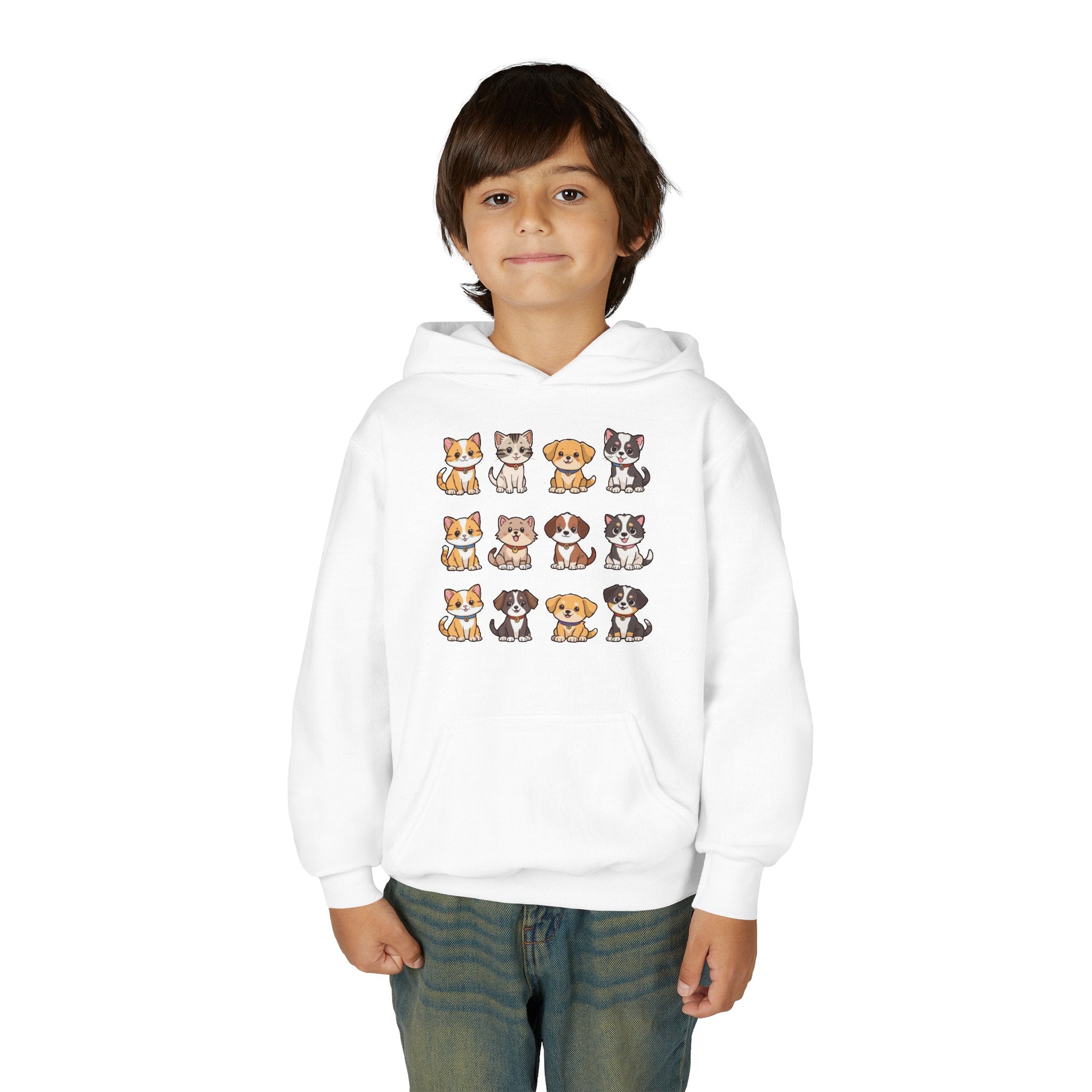 Animal Lovers Hoodie - Cute Puppies and Kittens Gift for Birthdays and Holidays