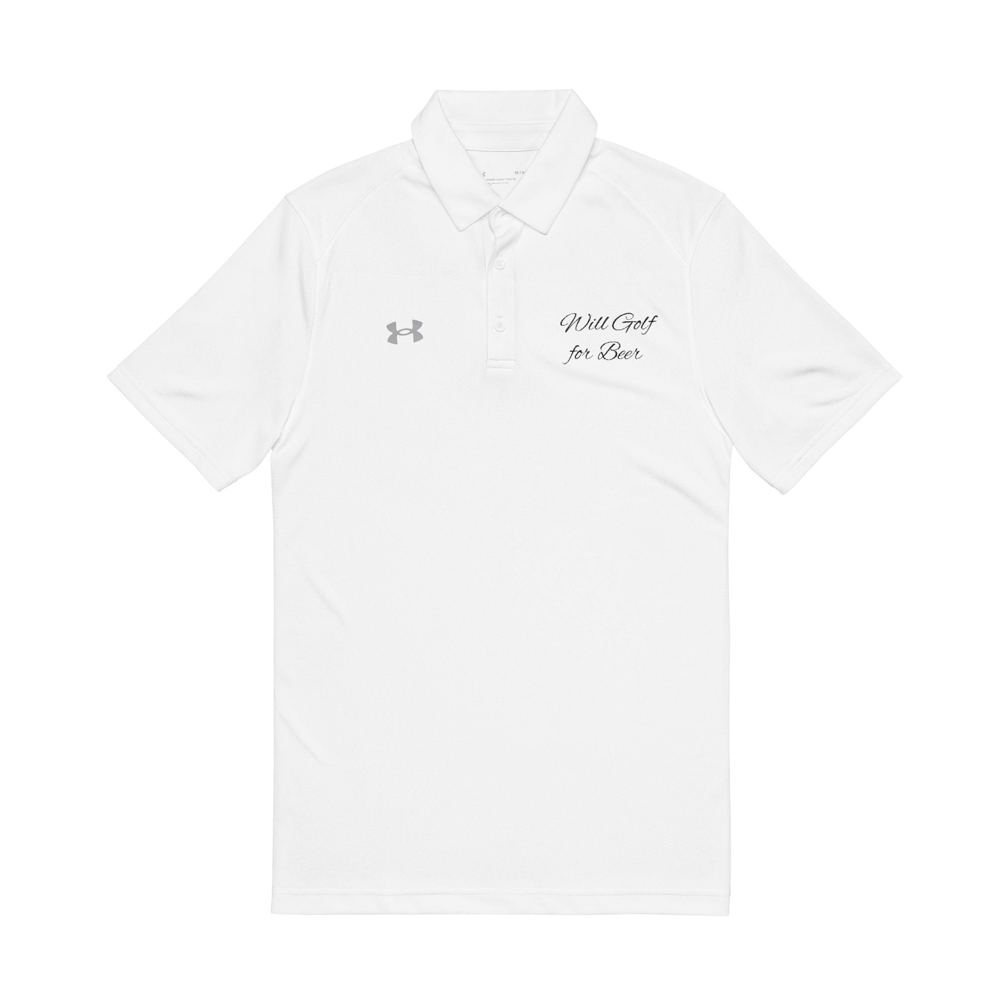 Copy of Polo Shirt - Funny 'Will Golf for Beer' Embroidered Design