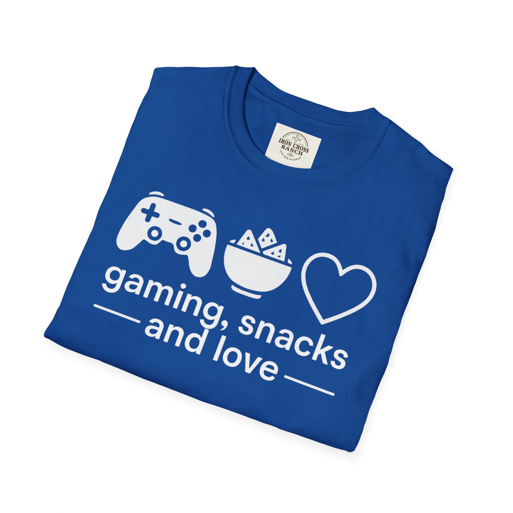 Gaming, Snacks and Love, Gamer T-shirt