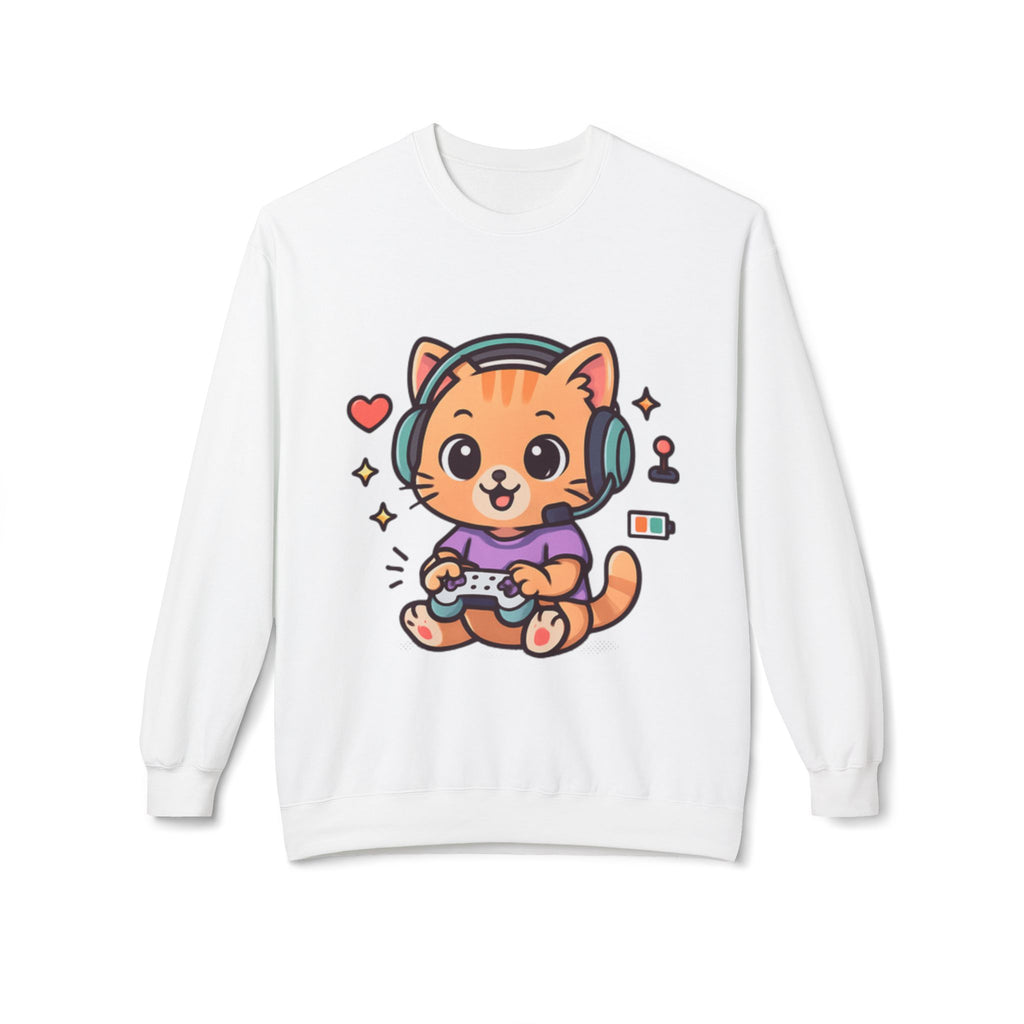 Playful Gamer Cat -Sweatshirt