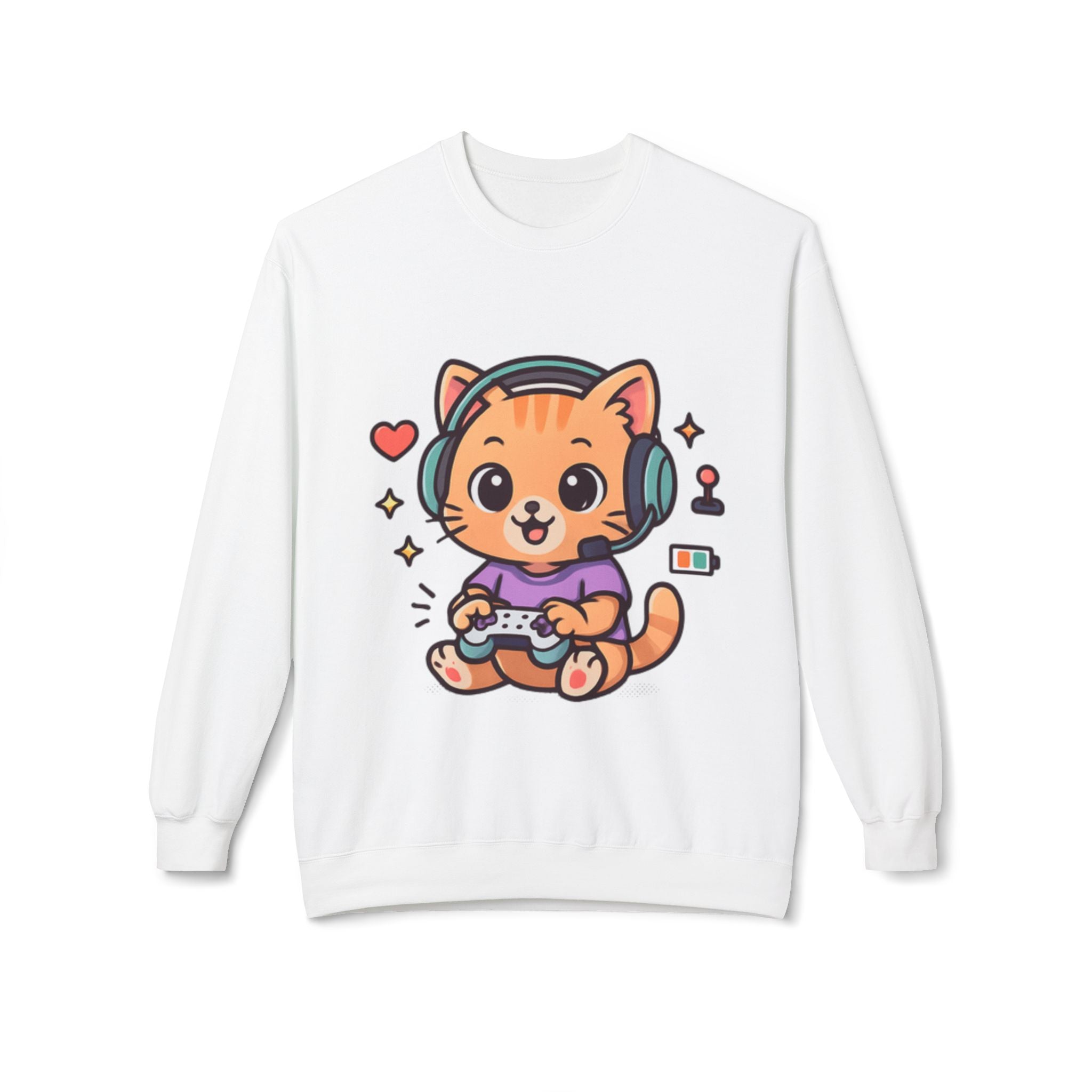 Playful Gamer Cat -Sweatshirt