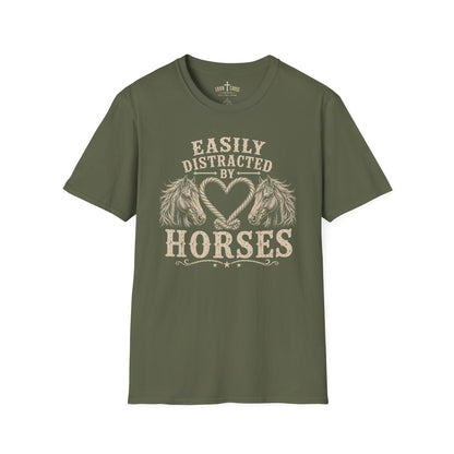 EASILY DISTRACTED BY HORSES