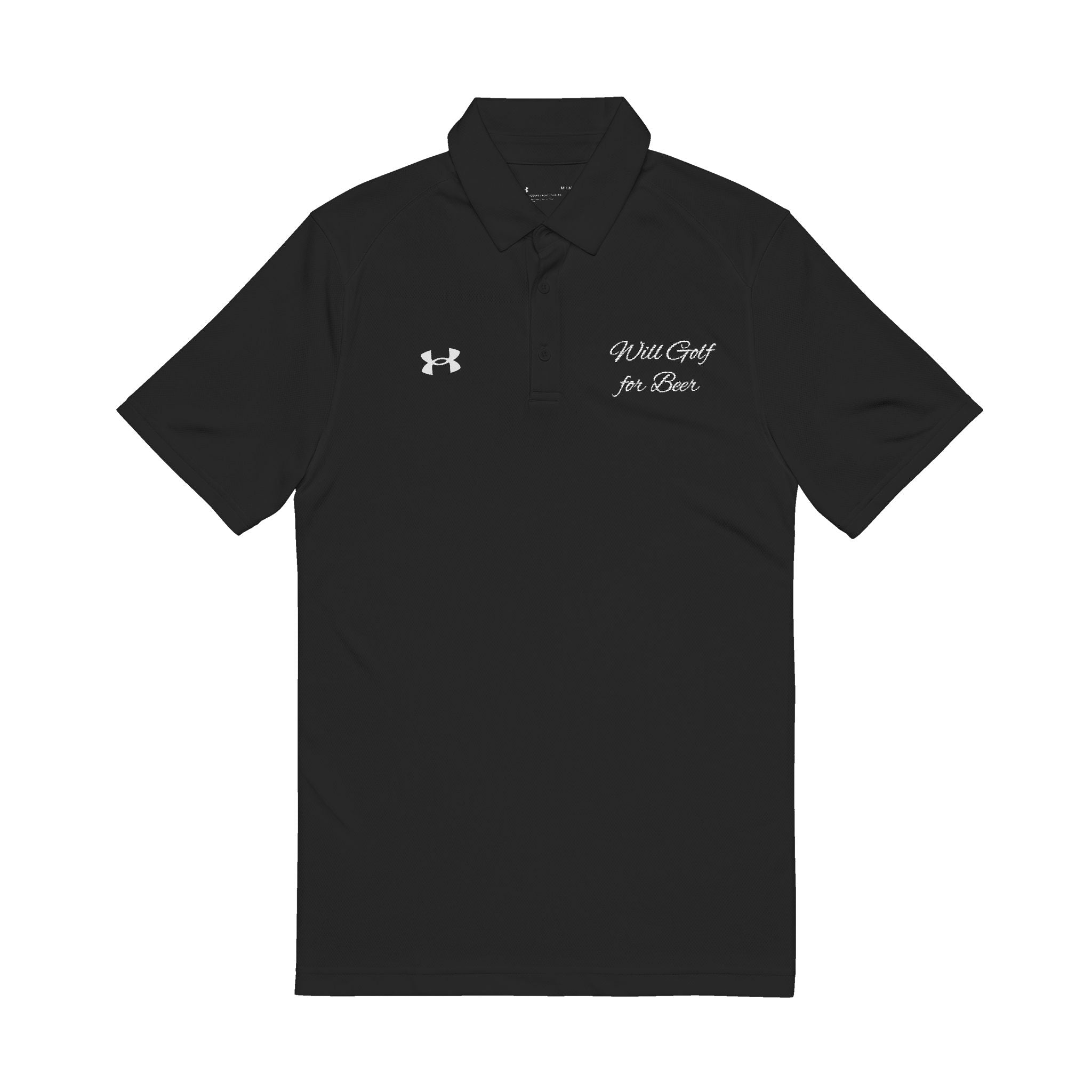 Copy of Copy of Polo Shirt - Funny 'Will Golf for Beer' Embroidered Design