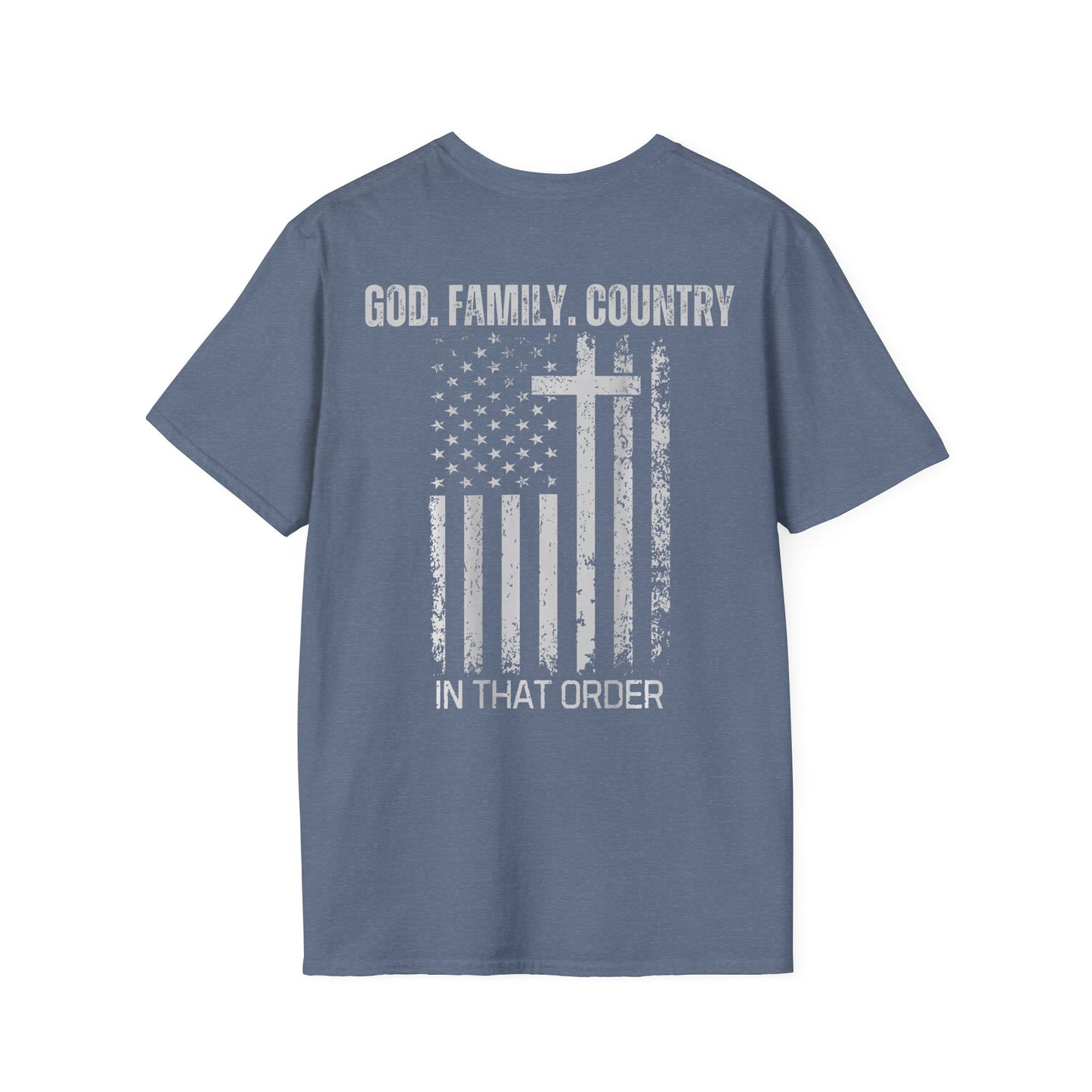 God Family Country distressed Flag