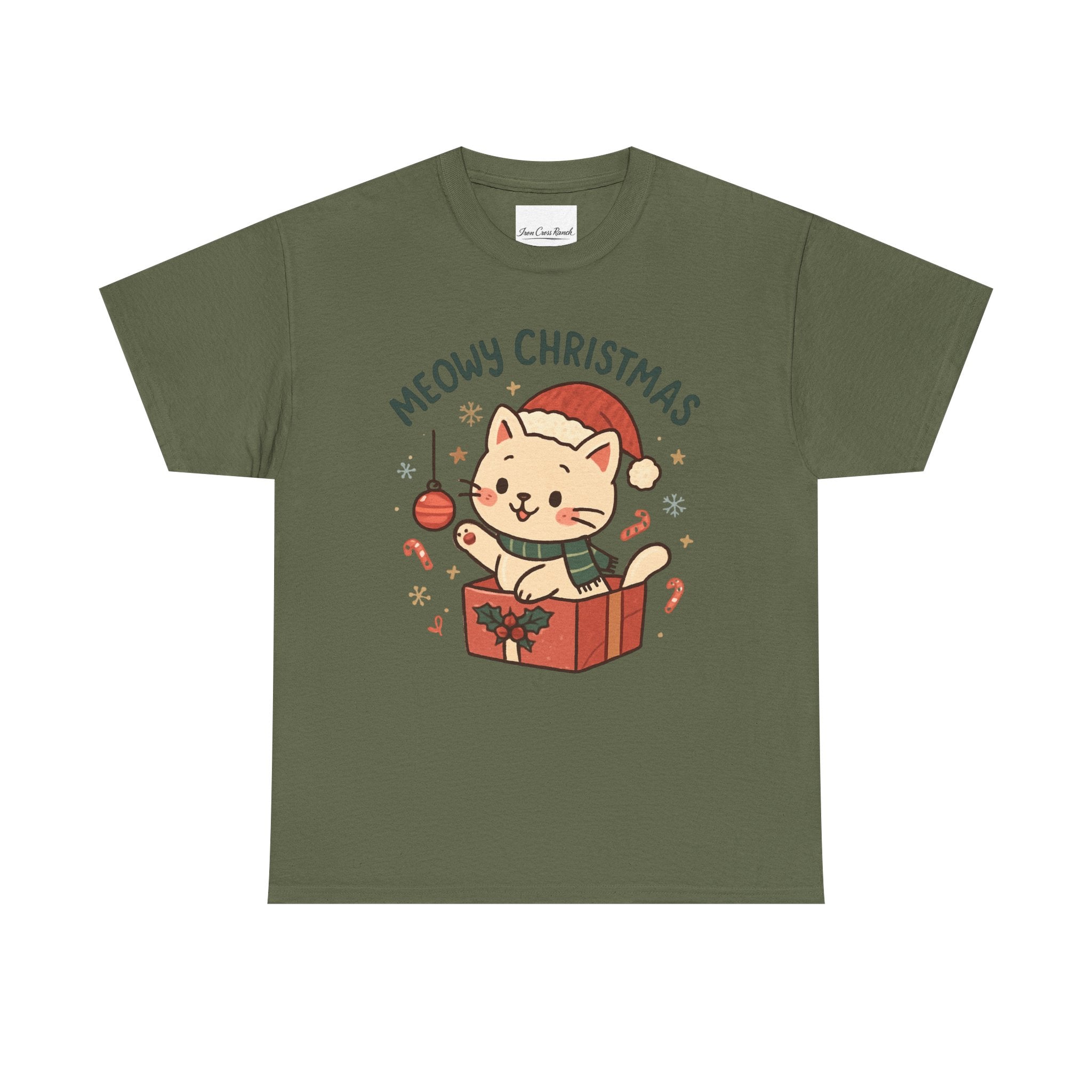 Meowy Christmas Cat Tee