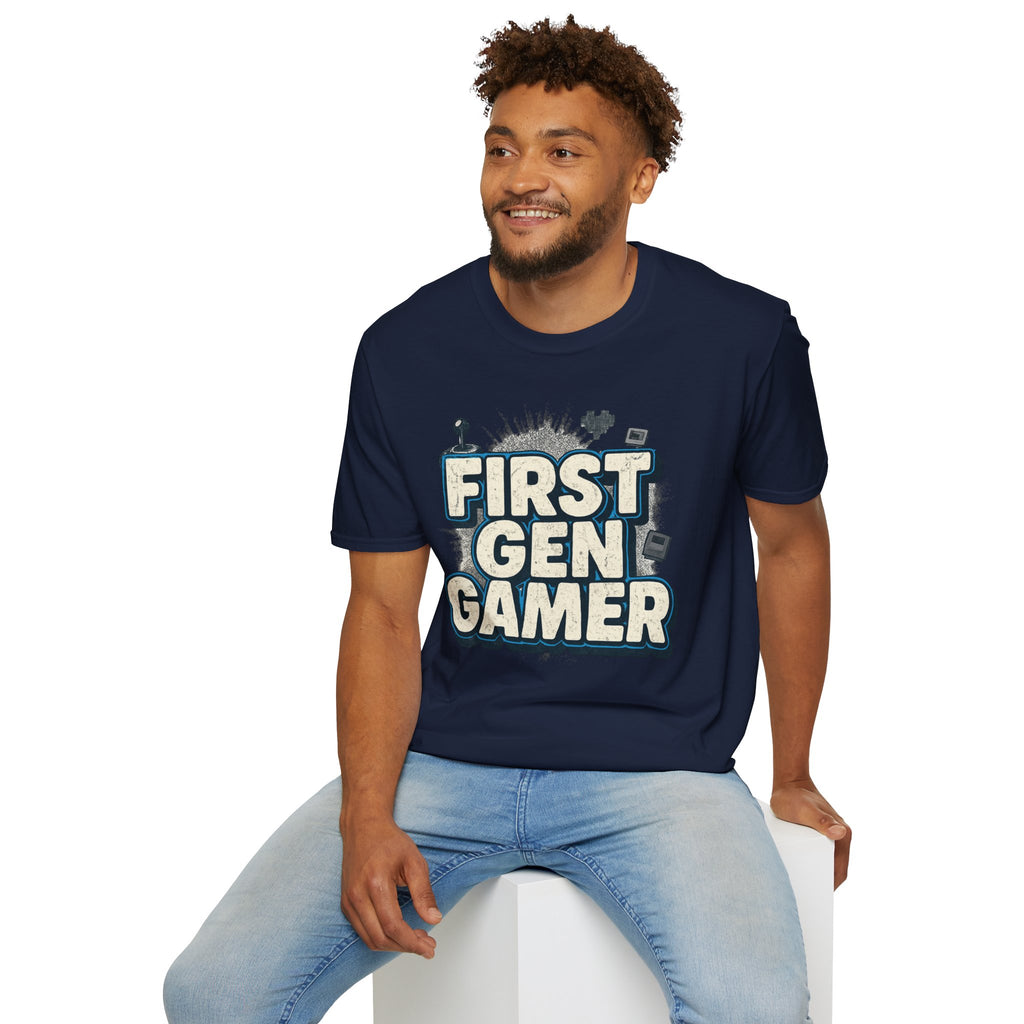 First Gen  Gamer, Blue Outline