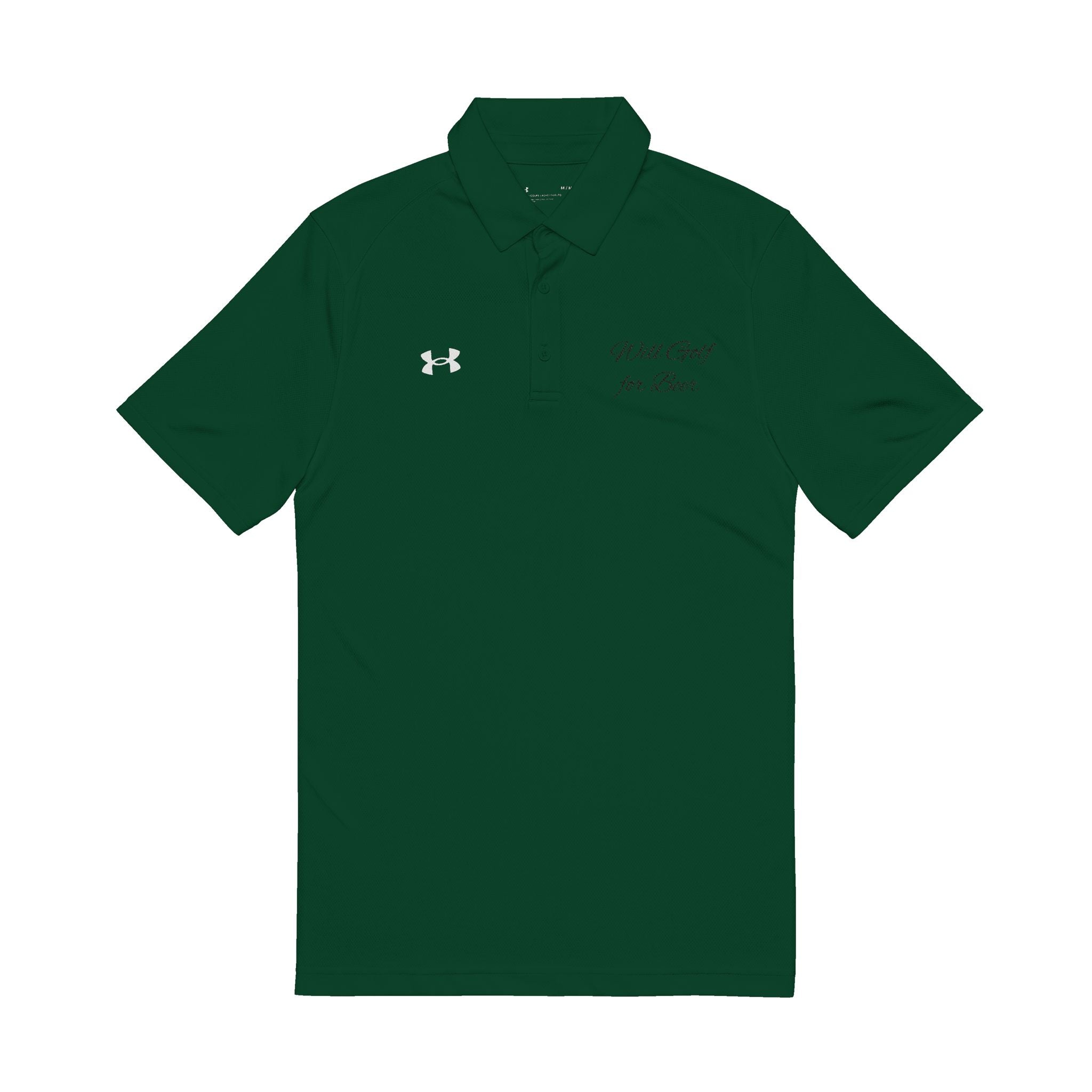 Copy of Polo Shirt - Funny 'Will Golf for Beer' Embroidered Design