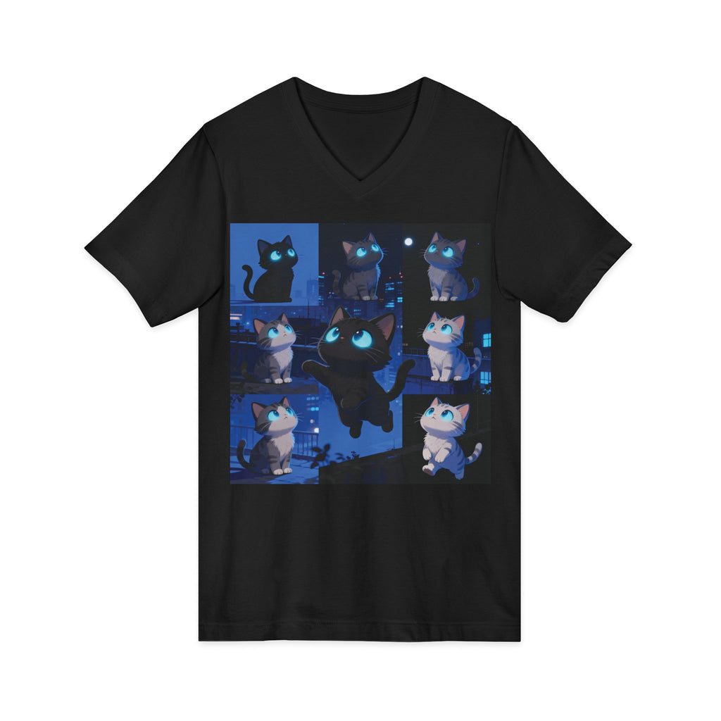 Unisex V-Neck Tee, Casual Style Shirt, Everyday Wear Top, Comfortable Gift for Any Occasion, Trendy Graphic T-Shirt