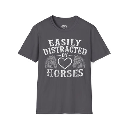 EASILY DISTRACTED BY HORSES