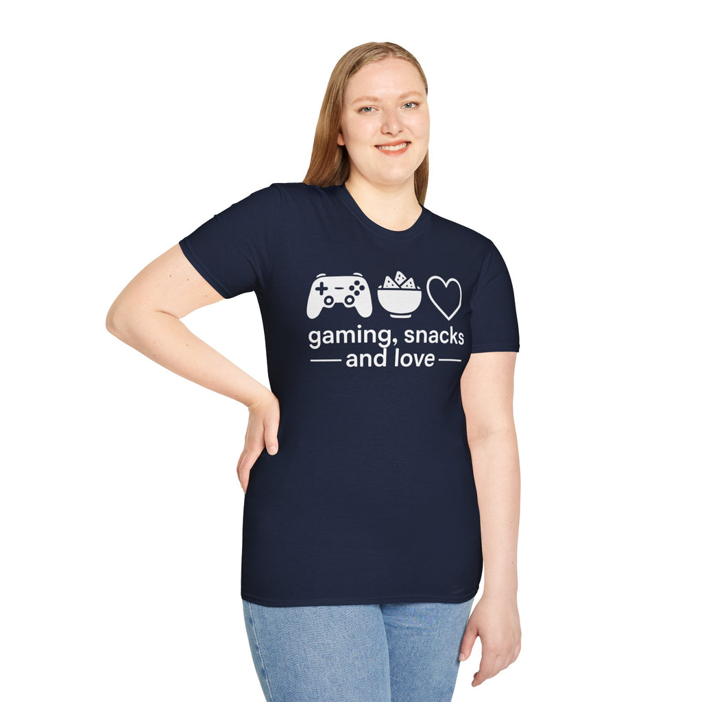 Gaming, Snacks and Love, Gamer T-shirt