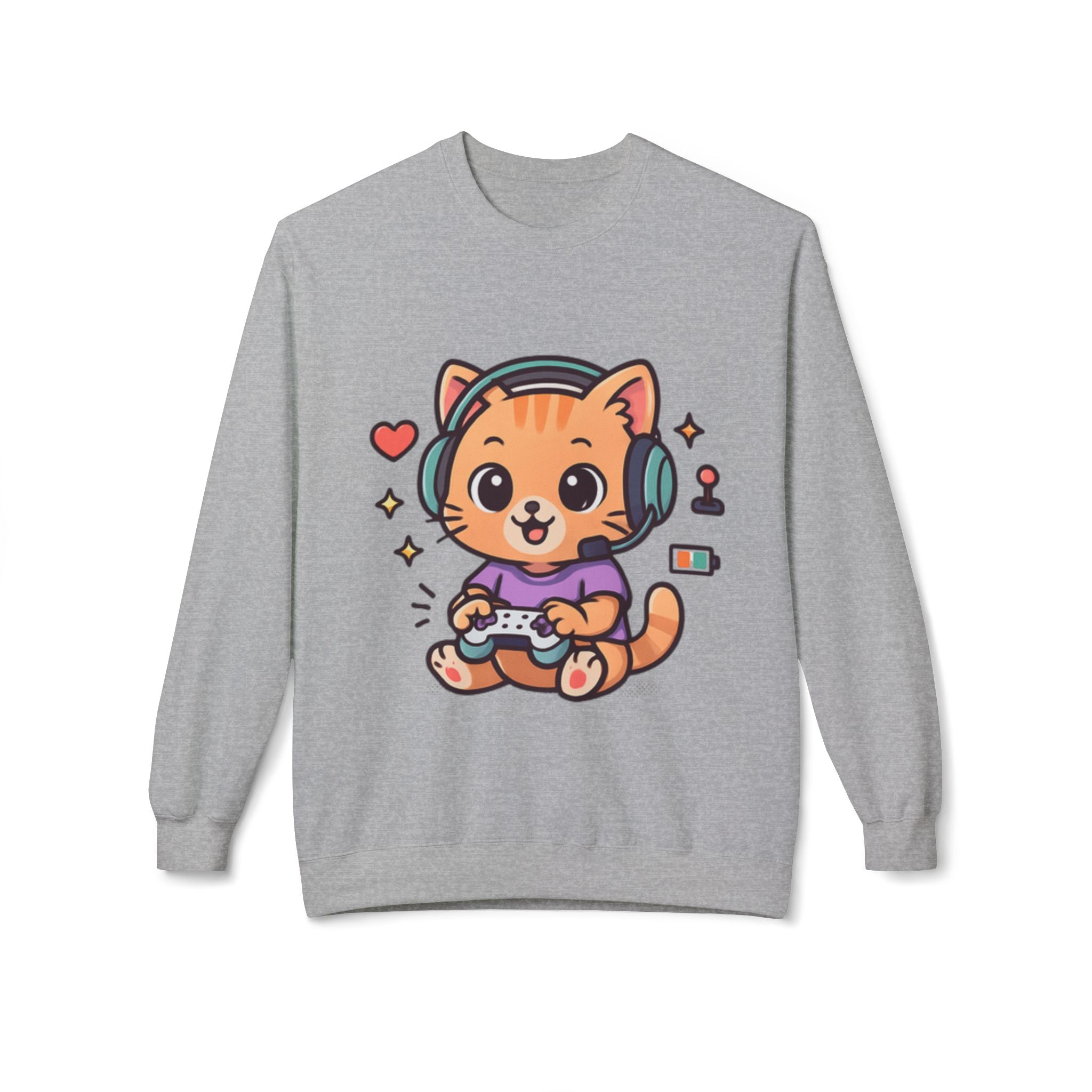 Playful Gamer Cat -Sweatshirt