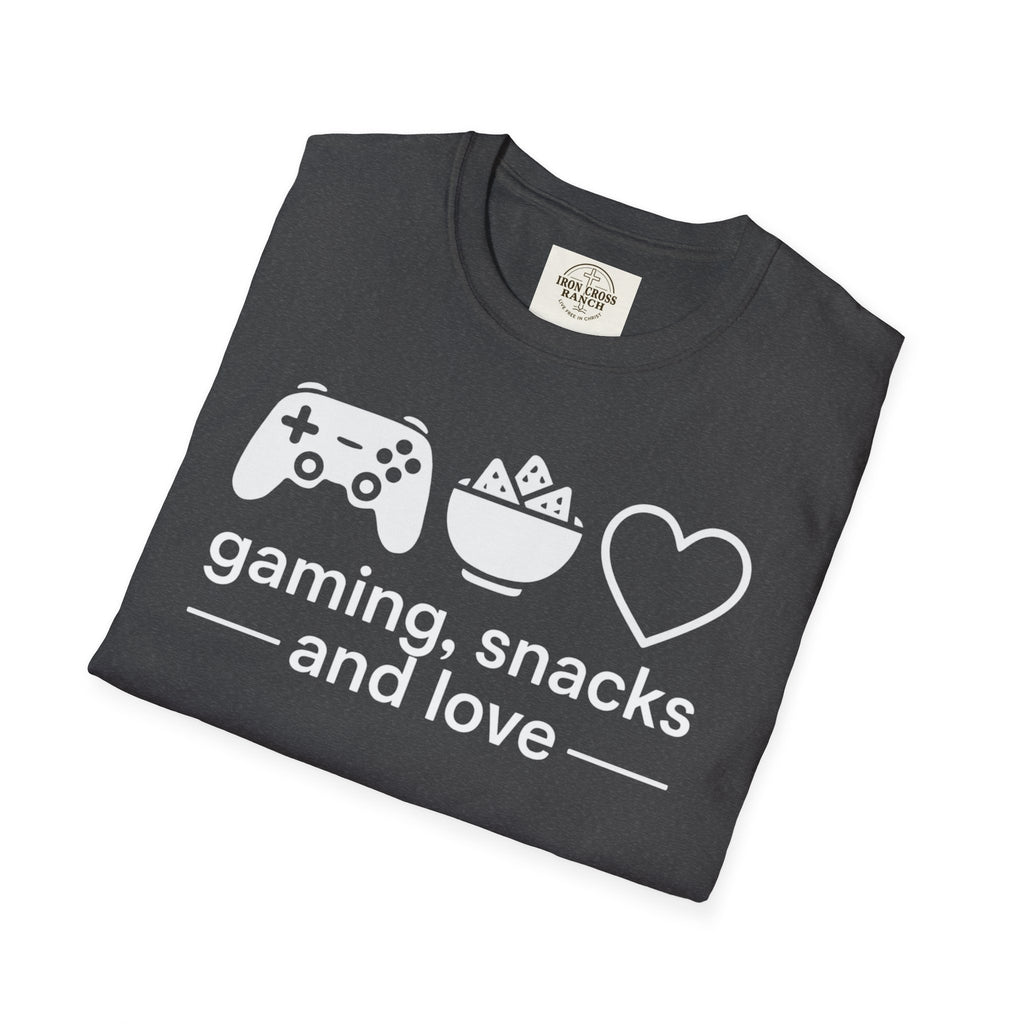 Gaming, Snacks and Love, Gamer T-shirt