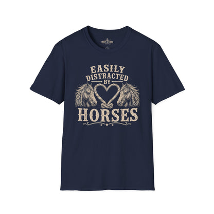 EASILY DISTRACTED BY HORSES